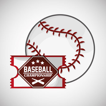 Baseball design. sport icon. Isolated image