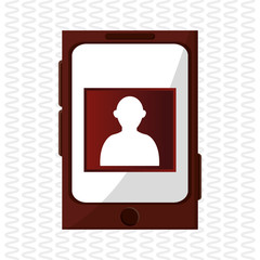 Smartphone design. Media icon. Flat illustration, technology vector