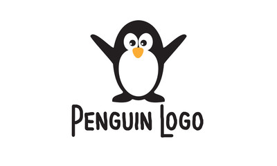 Naklejka premium Projektowanie logo pingwina