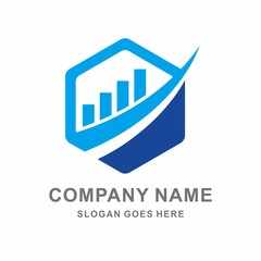 Grow Modern Business Consulting Vector Logo Template