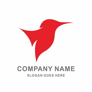 Bird Flying Vector Logo Template