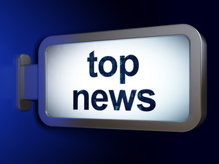 News concept: Top News on billboard background