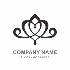 Beauty Crown Vector Logo Template