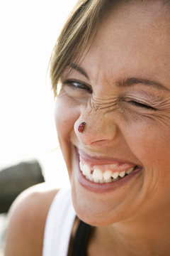 A laughing woman, Sweden.