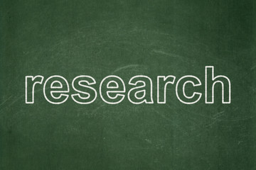 Fototapeta premium Advertising concept: Research on chalkboard background