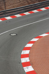 Texture of Motor Race Asphalt and Curb on Monaco GP © Benjamin Sibuet