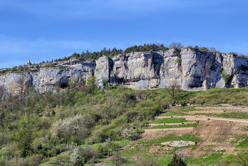 Fototapeta na wymiar Falaise la Roche du Mont à Ornans