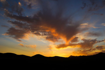 Sunset in northern Chile