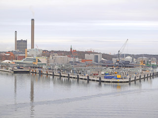 Obraz premium Stockholm, Sweden - March, 19, 2016: The image of Baltic sea bank near Stockholm, Sweden