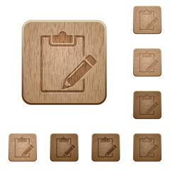 Notepad wooden buttons
