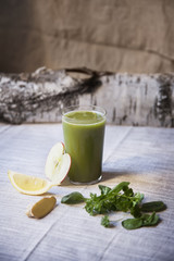 Glass of cucumber juice