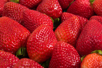Crate of Strawberries at market