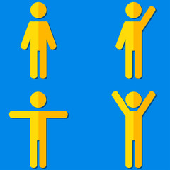 Stick figure icons, symbol. EPS10.