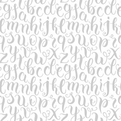 Fototapeta premium Hand drawn abc letters seamless pattern