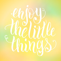 Hand lettering typography poster design template