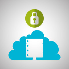 Cloud computing design. Trip icon. Flat illustration