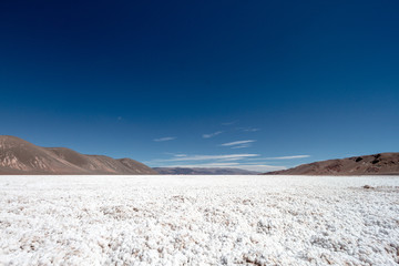 Saline in the Andes mountains background (Antofalla Salina, Catamarca, Argentina)