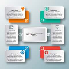 Abstract 3D Paper Infographics