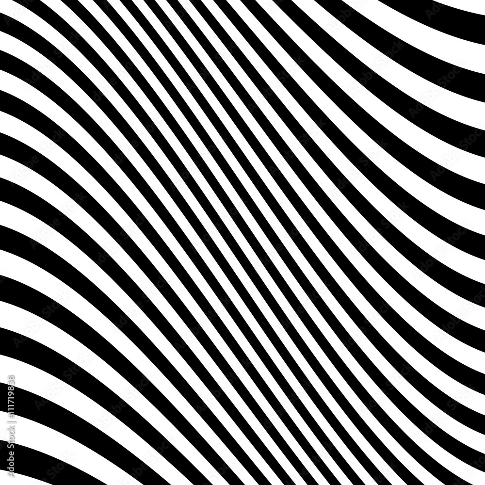 Poster lines pattern with distortion. abstract geometric illustration.