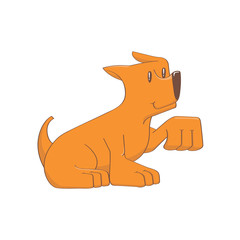 Orange dog isolated icon