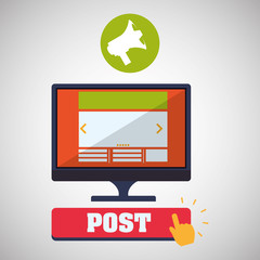 Blogging design. social media icon. Isolated illustration