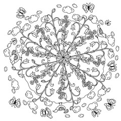 coloring book antistress style picture