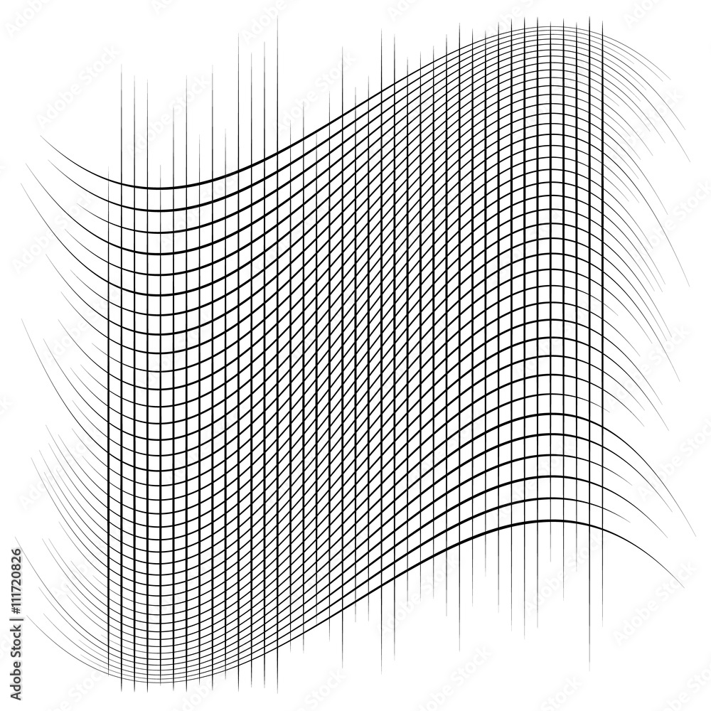 Aufkleber intersecting lines. grid, mesh pattern. abstract illustration.