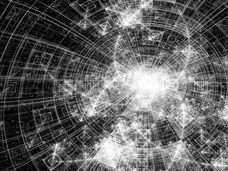 Abstract technology disc - digitally generated image