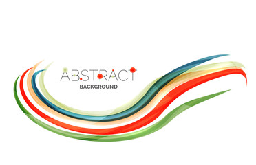 Color stripes with shiny light effects, wave line abstract background