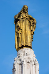 Fototapeta na wymiar Statue of Christ the Sacred Heart, Bilbao (Spain)