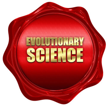 evolutionary science, 3D rendering, a red wax seal