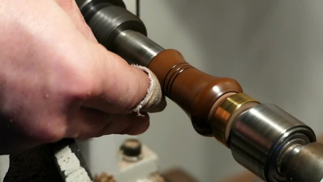 Wood working during manual production game calls for hunting.