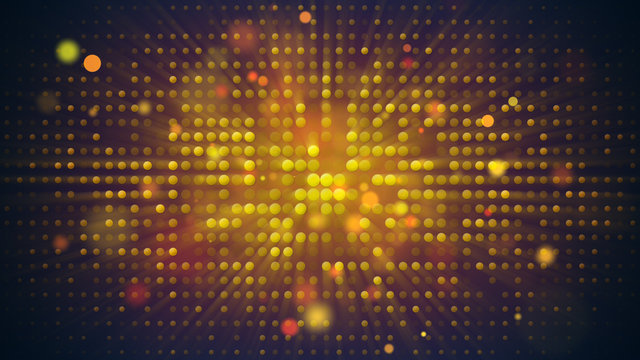 Flashing light bulbs disco wall abstract background