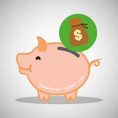 Money design. Financial item icon. Isolated illustration