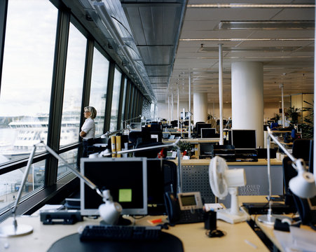 A woman in an office, Sweden.