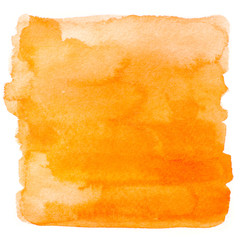 Square orange watercolor banner - 111725815