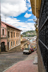 Naklejka na ściany i meble Quito centro historico, Panecillo