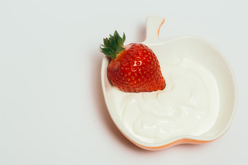 Strawberry with cottage cheese
