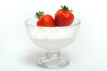Strawberry with cottage cheese
