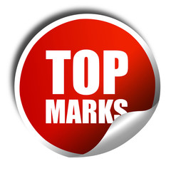 Obraz premium top marks, 3D rendering, a red shiny sticker