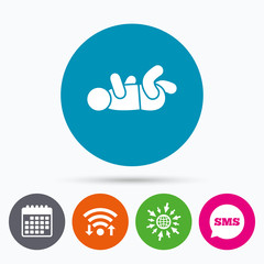 Baby infant sign icon. Toddler boy symbol.