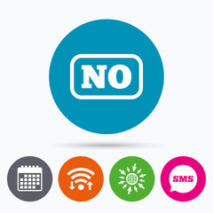 Norwegian language sign icon. NO translation