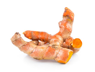 turmeric on white background