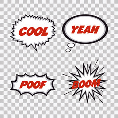 Set of comic expressions