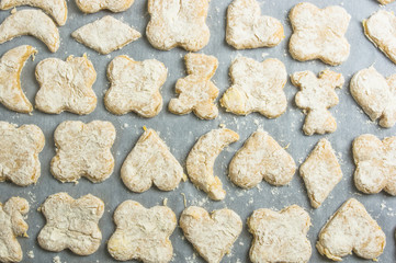homemade cookies in powdered sugar