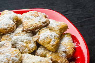 homemade cookies in powdered sugar