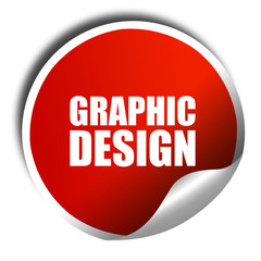 graphic design, 3D rendering, a red shiny sticker