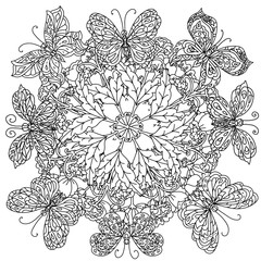 coloring book antistress style picture