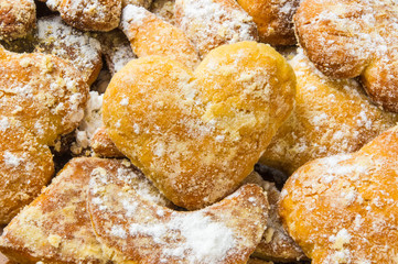 homemade cookies in powdered sugar
