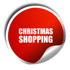 christmas shopping, 3D rendering, a red shiny sticker